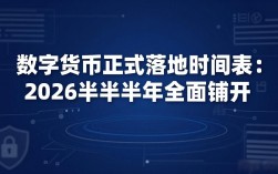 数字货币正式落地时间表：2026年下半年全面铺开