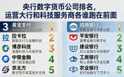 央行数字货币公司排名，运营大行和科技服务商各谁跑在前面