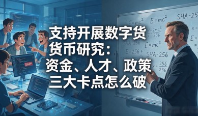 支持开展数字货币研究：资金、人才、政策三大卡点怎么破