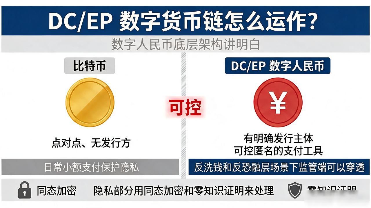 dcep数字货币链_DC/EP数字货币链与比特币区别_央行数字人民币双层运营体系